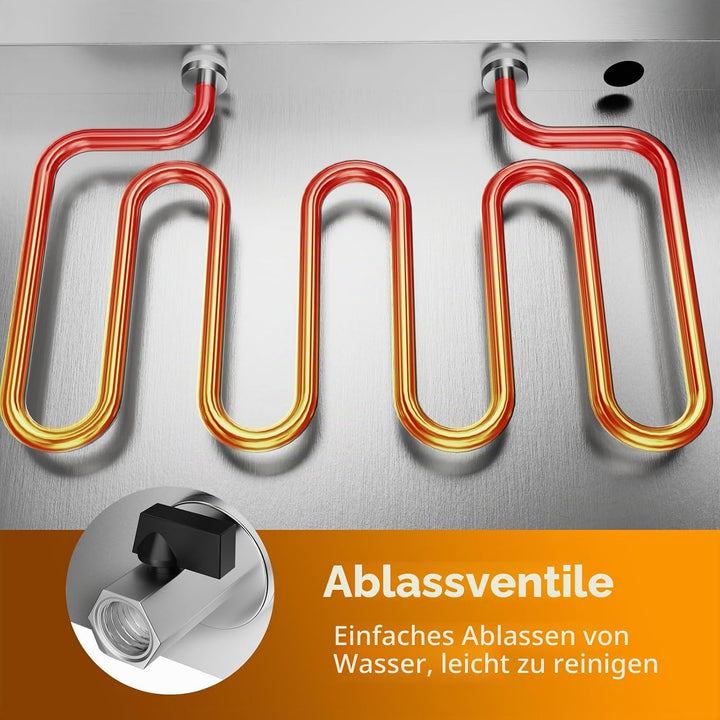 TAIMIKO Bain Marie Speisenwärmer 1500W Elektrisches Buffetwärmer 220V Schmelztopf Professioneller ko