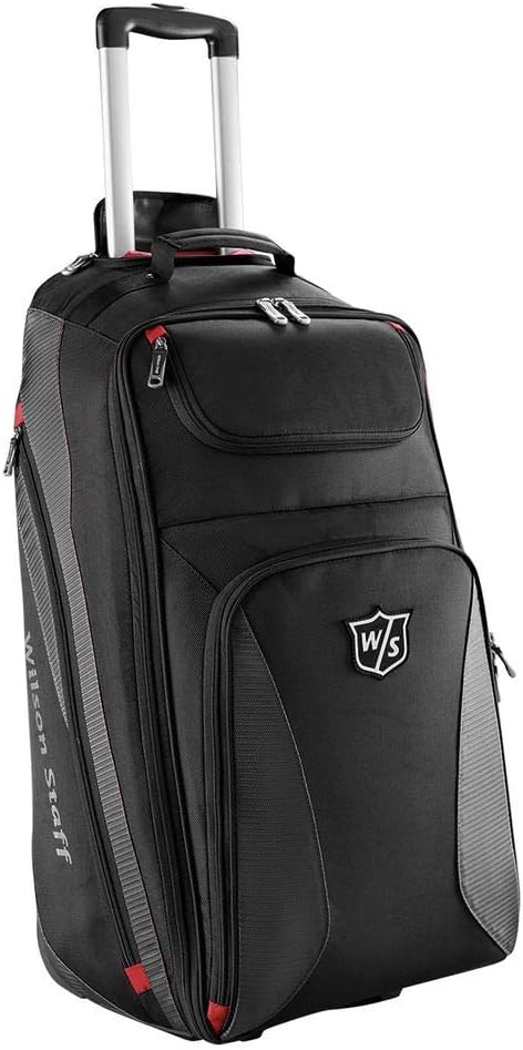 Wilson Staff 2019 Herren Premium Reisetasche mit Rollen und Reisegepäck Schwarz, Schwarz