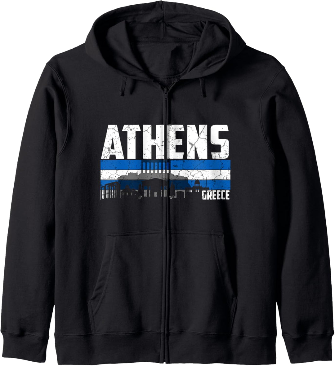 Mein Athen Skyline Heimat Stadt Souvenir Kapuzenjacke