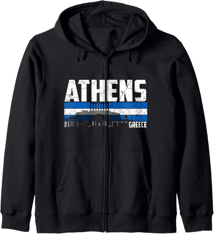 Mein Athen Skyline Heimat Stadt Souvenir Kapuzenjacke