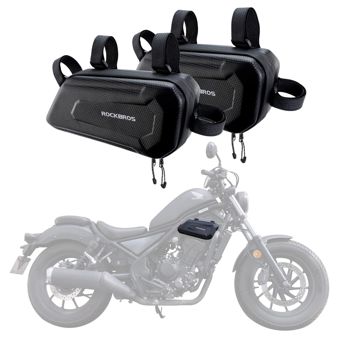ROCKBROS Motorradtasche Rahmentasche Motorrad Wasserdichte Motorrad Werkzeugtasche ca.1,5L Schwarz,
