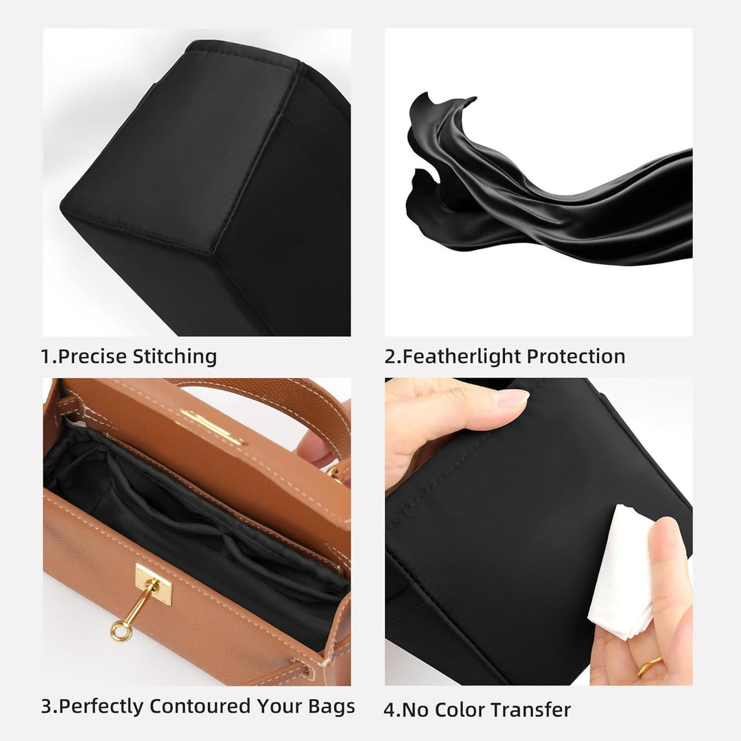 DGAZ Seide Tasche Organizer Einsatz, Organizer Innentaschen für Kelly Pochette/Mini/25/28/32/35, Tas