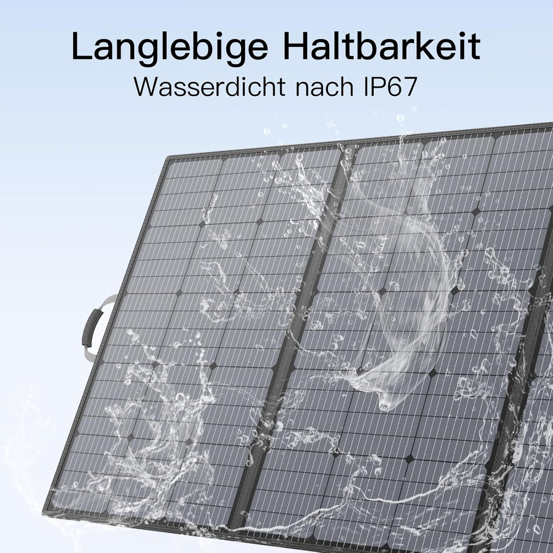 400W Tragbare Solarpanel, Faltbare Solarmodul Kit komplett mit einem verstellbaren Kickstand, Wasser