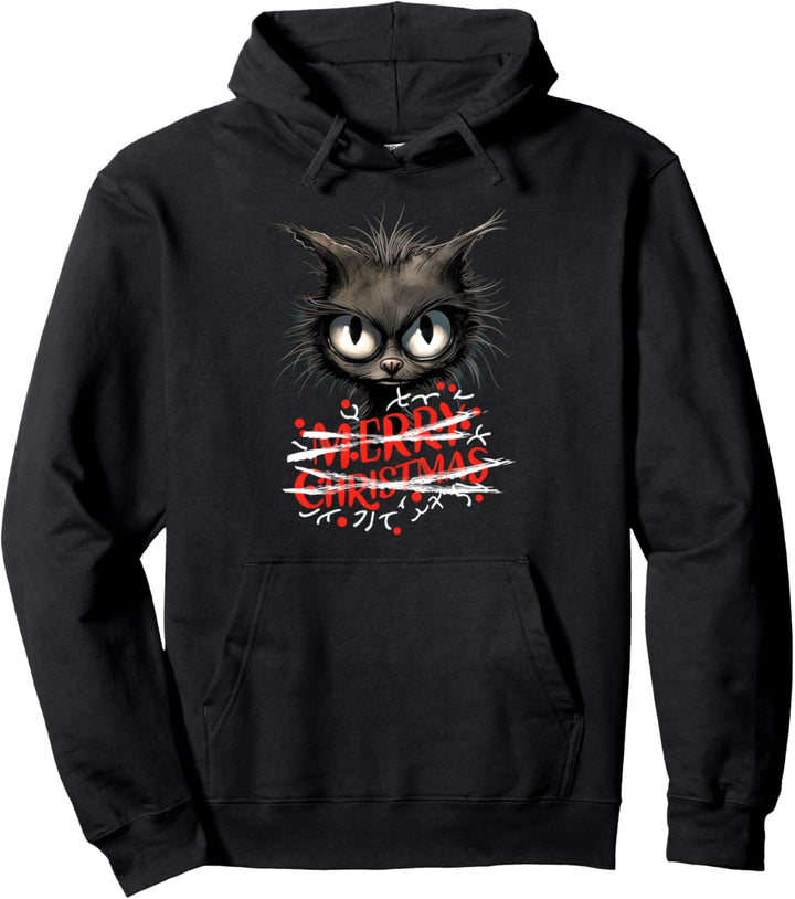 Anti-Weihnachten Katze Katzen Anti Weihnachts Pullover Hoodie