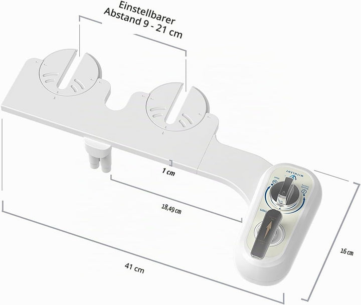 Bidet links,Bidet Einsatz für Toilette links - Einziehbare selbstreinigende Bidet Nicht Elektrisch m