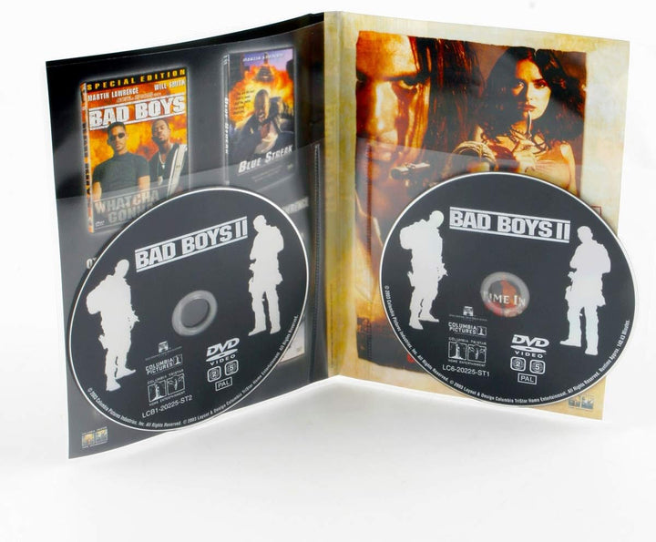 3L Fr 10280 Doppel-DVD-Hüllen, transparent, zum Aufbewahren von jeweils 2 Scheiben und 1 Deckel, 50