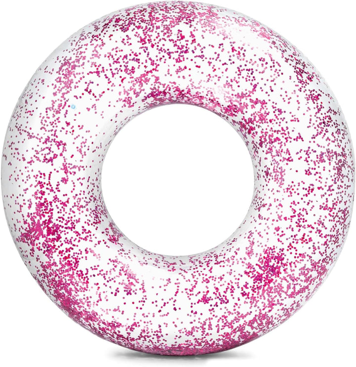 Intex 56274NP - Aufblasbarer Schwimmring Glitter, Vinyl, Mehrfarbig, 107 cm Einheitsgrösse Glitter,