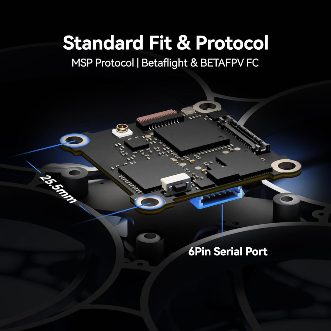 BETAFPV P1 Air Unit HD VTX with 1080P/60FPS, 60ms Low Latency, 5KM Max Range, 1/2.9'' CMOS Sensor, 1