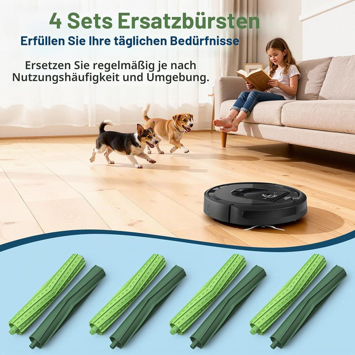 4 Set Rollen Bürste für iRobot Roomba E/I/J Series e5 e6 e7 i1 i1+ i2 i3 i3+ i4 i4+ i6 i6+i7 i7+ i8