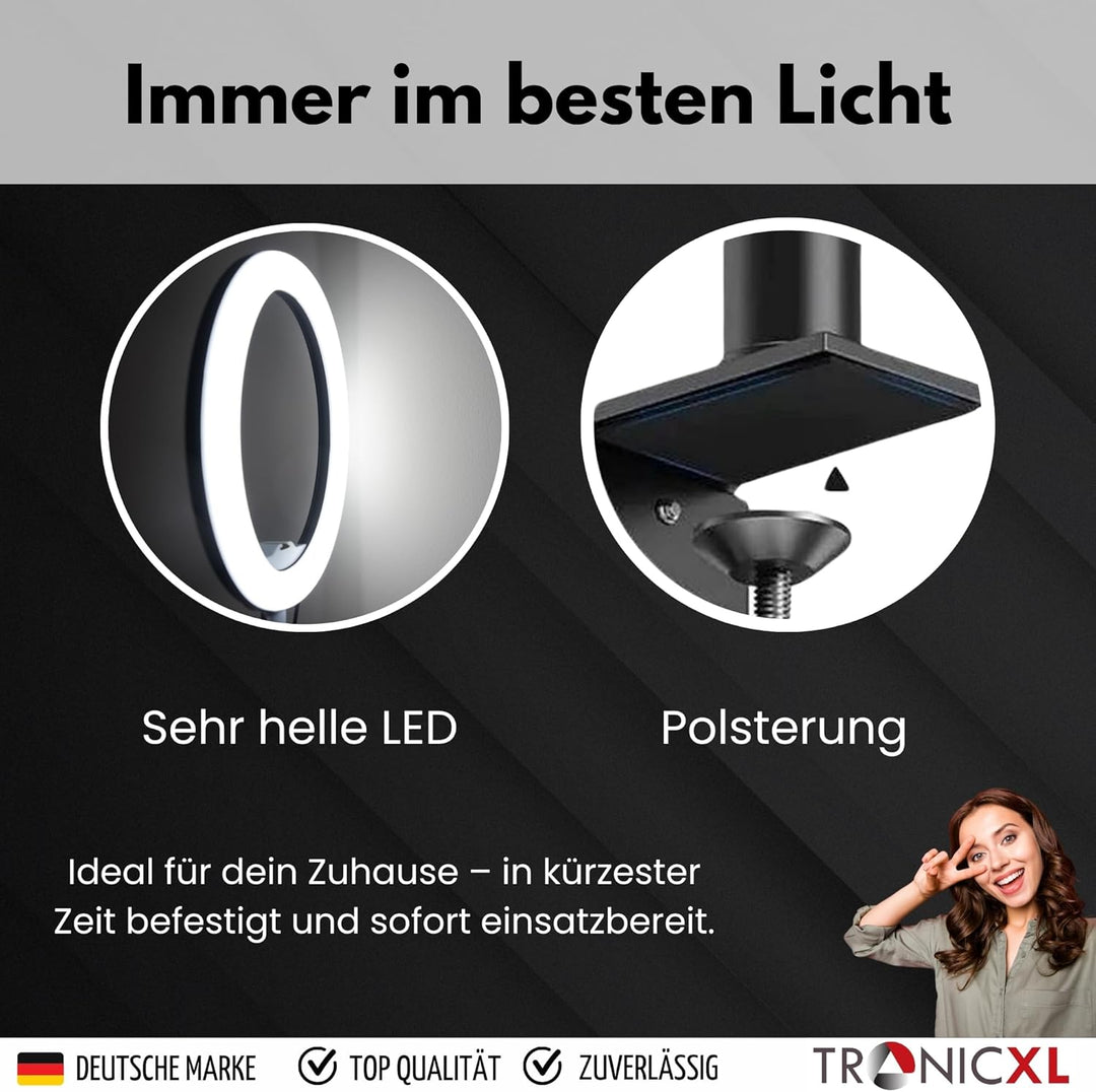 Ringlicht mit Klemmstativ Tisch Stativ Ring Light Handyhalter kompatibel mit iPhone Smartphone Licht