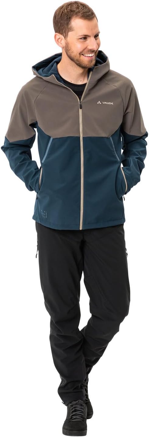 VAUDE Herren Men's Qimsa Softshell Jacket Jacke, coconut/dark sea