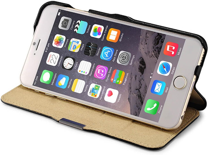 ICARER Hülle passend für Apple iPhone 6S Plus und iPhone 6 Plus (5,5 Zoll), Handyhülle mit echtem Le