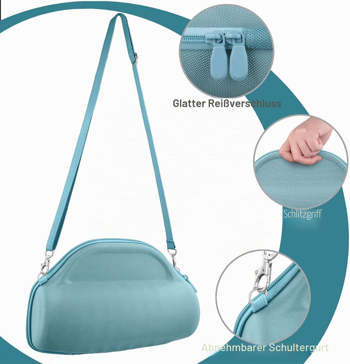co2CREA Hart Reise Schutz Hülle Etui Tasche für JBL Charge 6 Bluetooth Lautsprecher mit abnehmbarem