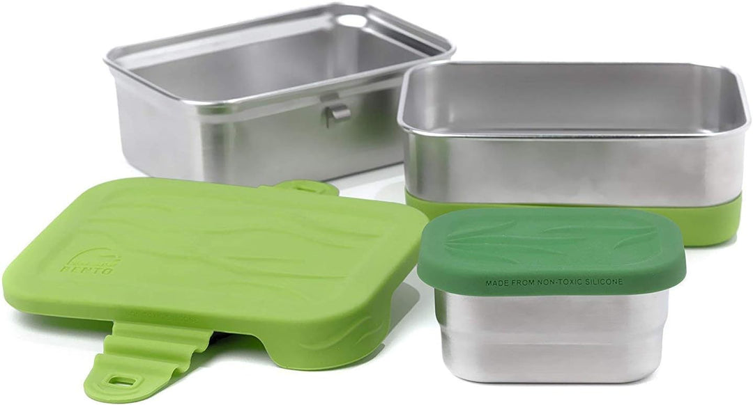 Ecolunchbox 3-in-1 Auslaufsichere Edelstahl Bento Box Spritzbox (1) 1 EA, 1 EA