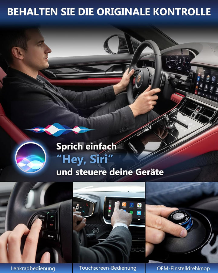 2025 Carplay Wireless Adapter-Android Auto Wireless Adapter 2-in-1 Superschnelle Upgrade von Wired a