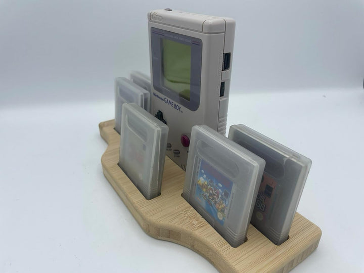 LiftWood Aufsteller passend für Nintendo Gameboy Classic und 5 Spiele in Schutzhülle