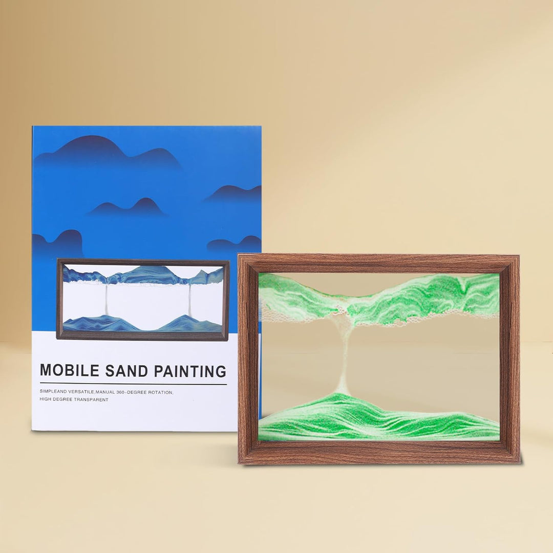 AzureLeap Sandbilder zum Drehen 3D Sandscape die Sandkunst in Tiefsee Fliessende Sandmalerei Sandbil