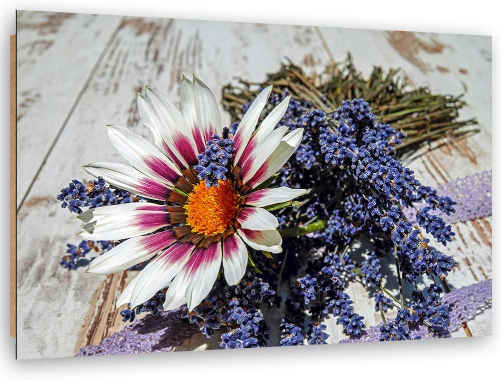 Wandbild XXL Blume Deko Kunst Bilder rustikal mehrfarbig 120x80 cm Deko Paneel 120x80 cm mehrfarbig_