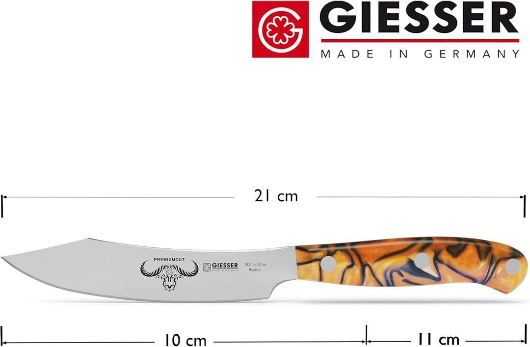 Giesser seit 1776 - Made in Germany - Spickmesser 10 cm Spicy Orange, PremiumCut Office No 1, Office