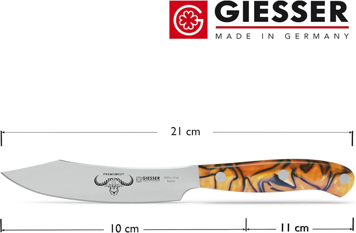 Giesser seit 1776 - Made in Germany - Spickmesser 10 cm Spicy Orange, PremiumCut Office No 1, Office