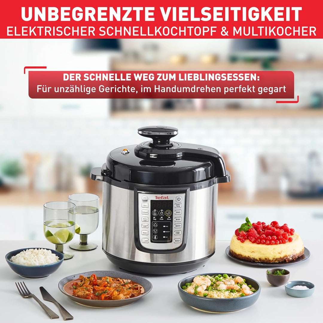 Tefal CY505E Fast & Delicious Multikocher | elektrischer Schnellkochtopf|25 Automatische Programme|F