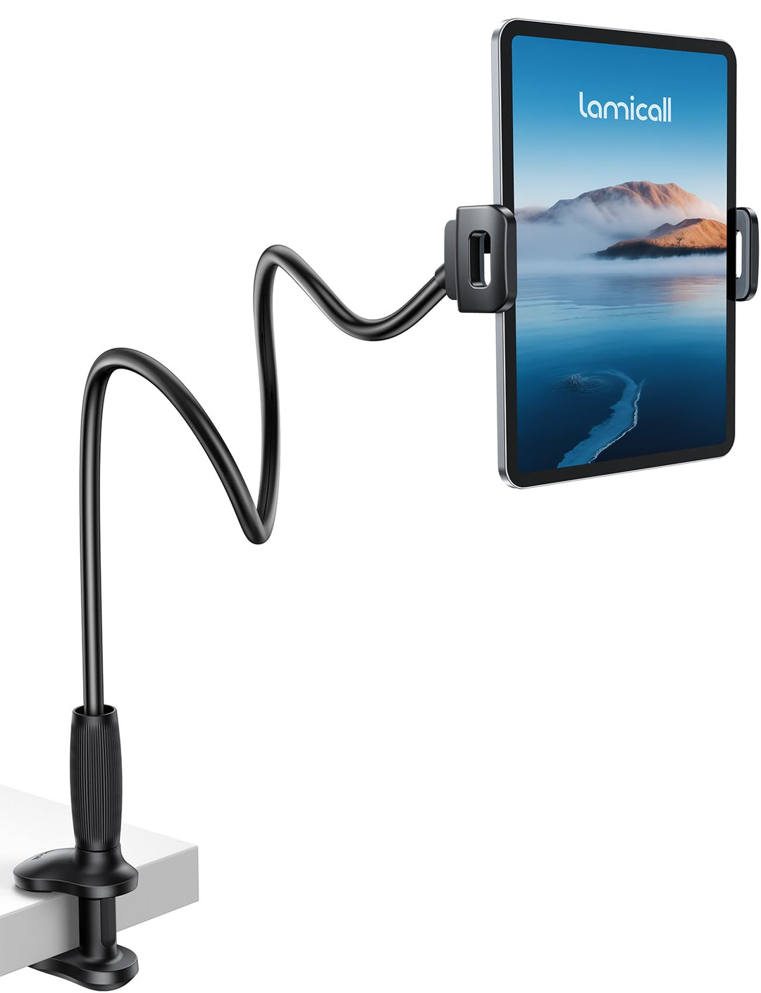 Lamicall Schwanenhals Tablet Halterung Bett - [Stabil unten, Flexibel oben] 85cm Bruchsicher iPad St