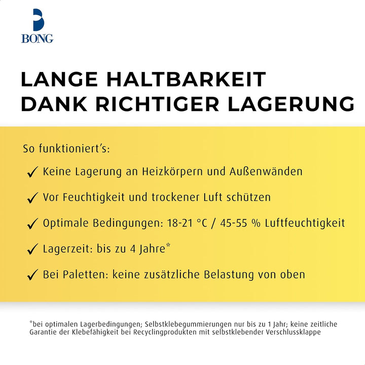 Bong Faltentasche C4 (200 Stück), haftklebende Faltentaschen mit Klotzboden und Seitenfalte, Versand