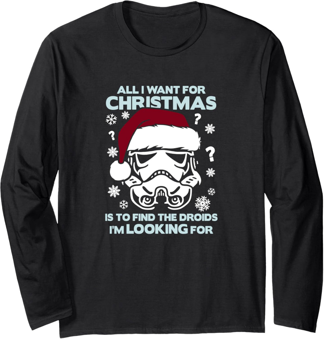 Star Wars Storm Trooper Droid Looking Christmas Langarmshirt