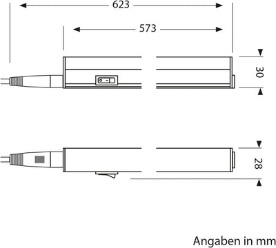 parlat LED Unterbau-Leuchten Rigel, je 57,3cm, mit Schalter, je 880lm, weiss, 5er Set 57,3cm / 880lm