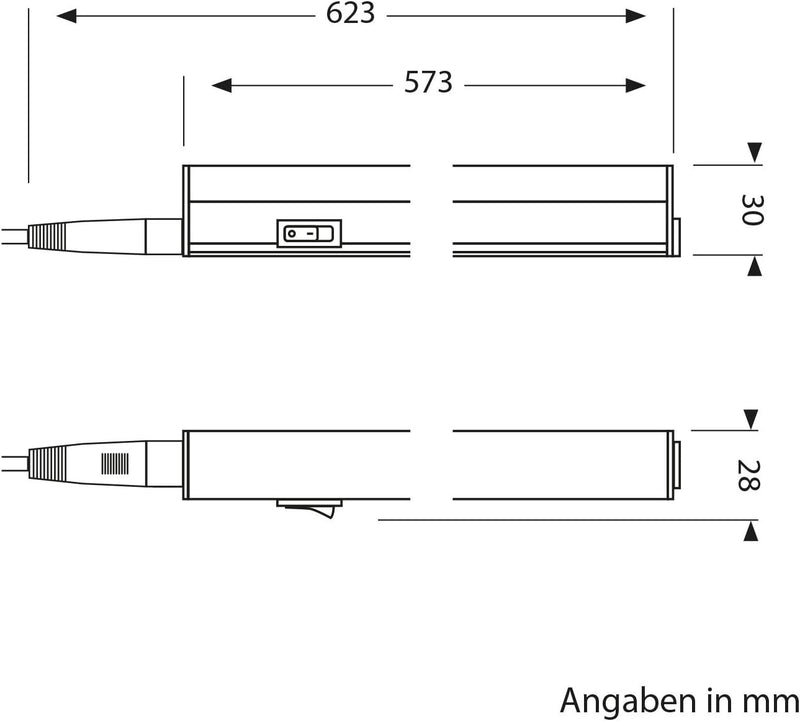 parlat LED Unterbau-Leuchten Rigel, je 57,3cm, mit Schalter, je 880lm, weiss, 5er Set 57,3cm / 880lm