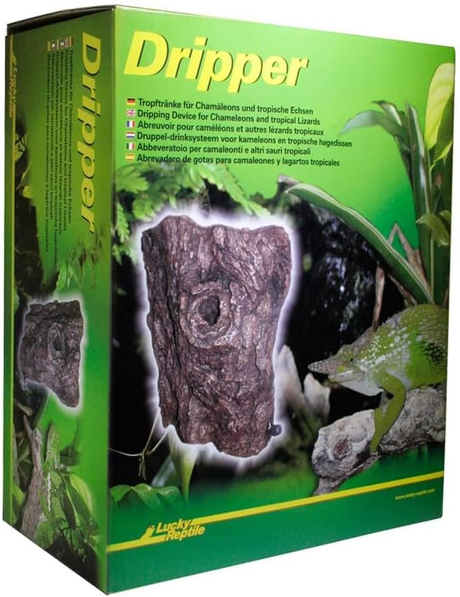 Lucky Reptile DR-1 Dripper, Tropftränke für Chamäleons, in Baumstamm Optik, DR-1 Dripper