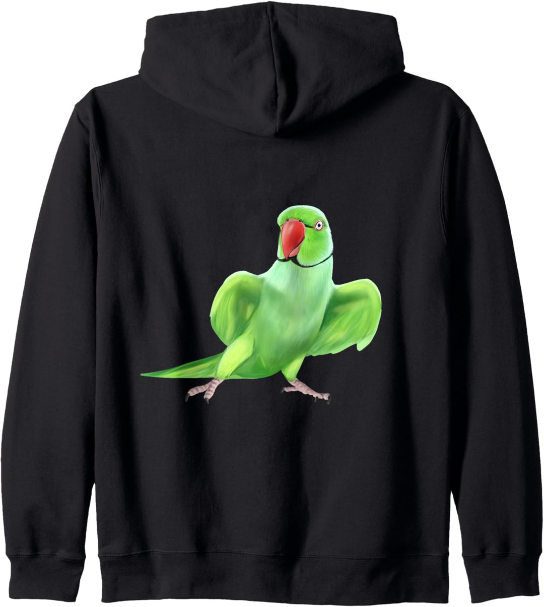 Indischer Ringneck Papagei Vogel Kapuzenjacke