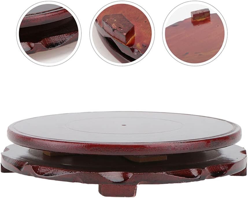 YARNOW Drehteller Drehscheibe Blumentopf Rund Untersetzer Drehbar 24cm Desktop Drehbühne für Büro Zu