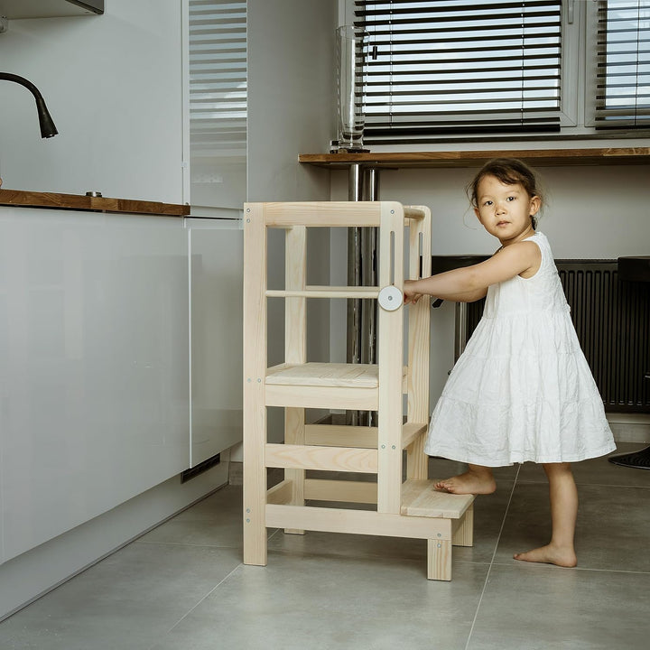 Love For Sleep Lernturm für Kinder Montessori - ab 1 Jahr Höhenverstellbar - Learning Tower aus Holz
