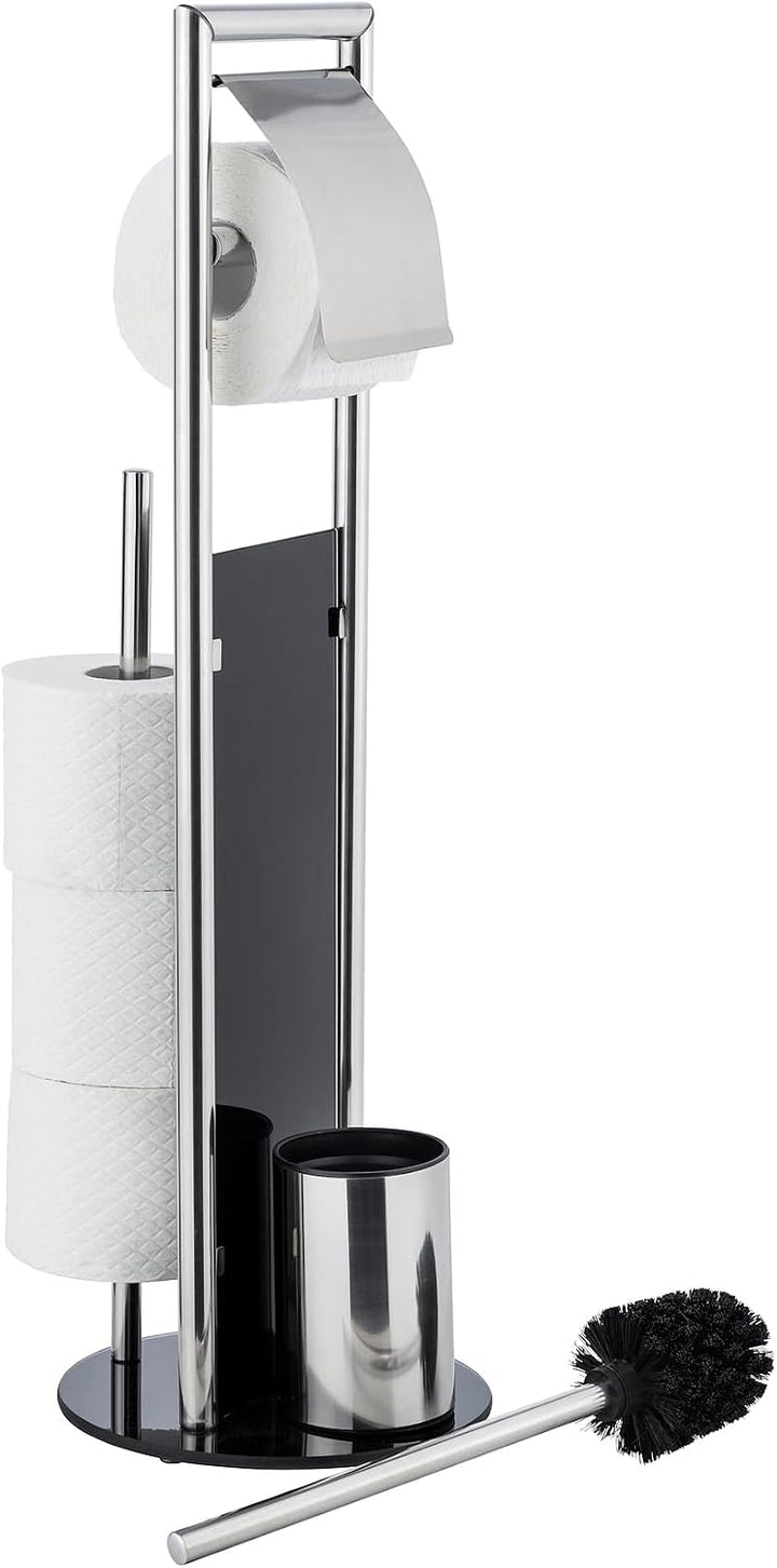 Garnitur Mod. Ravina 3in1 WC-Set mit Toilettenpapierhalter und Bürstenhalter freistehender Handtuchs
