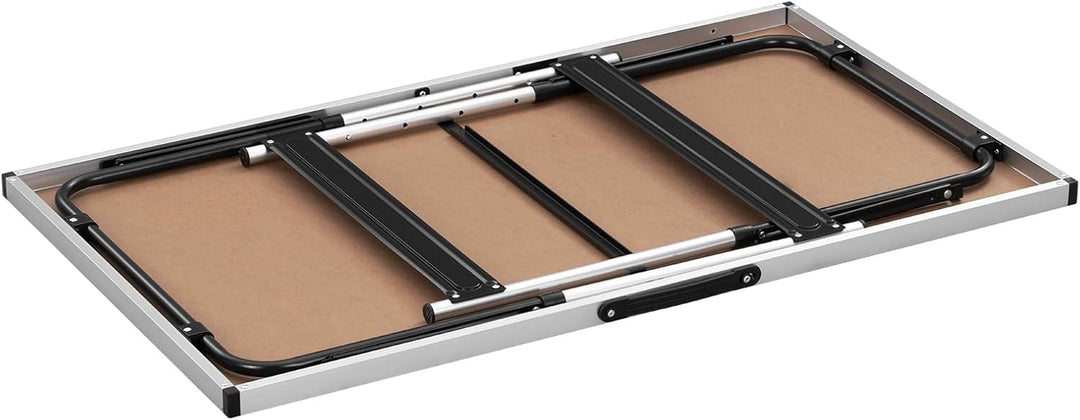 eSituro Campingtisch Alu Klapptisch höhenverstellbar 100x60x73-94cm Falttisch Picknicktisch, Tischpl