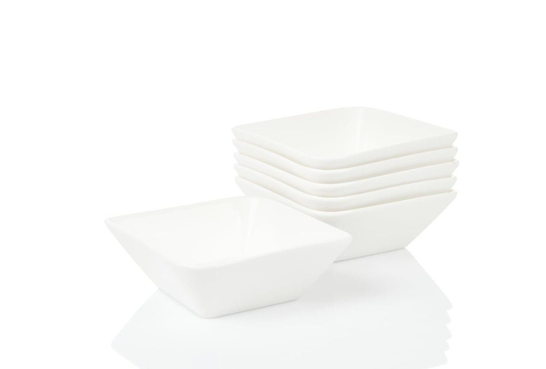 Retsch Arzberg Fantastic edles Schalen-Set 6teilig für 6 Personen/14 x 14cm/Porzellan/cremeweiss