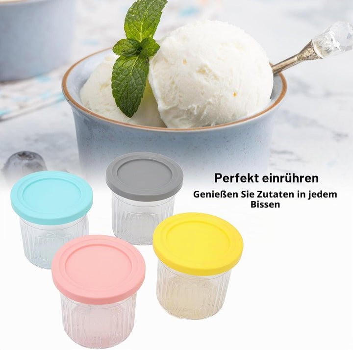 4er-Pack Wiederverwendbare 600-ml-Eisbecher – Spülmaschinenfeste Gefrierbehälter für Eismaschinen de
