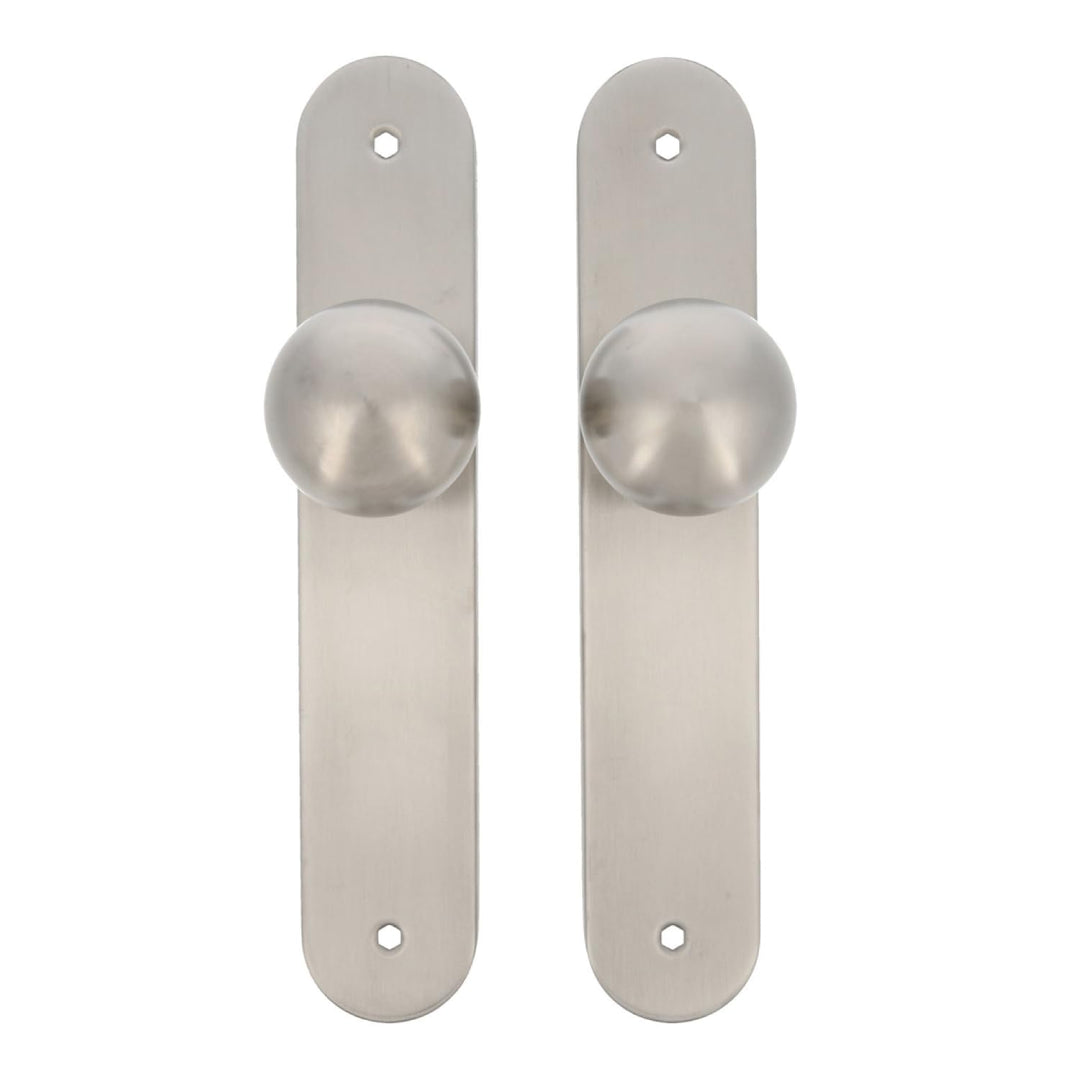 Amig - Runde Drehknauf-Set für Innentüren Mod. 11GP | Ø 62 x 77 mm | rechteckige Plattenverkleidung