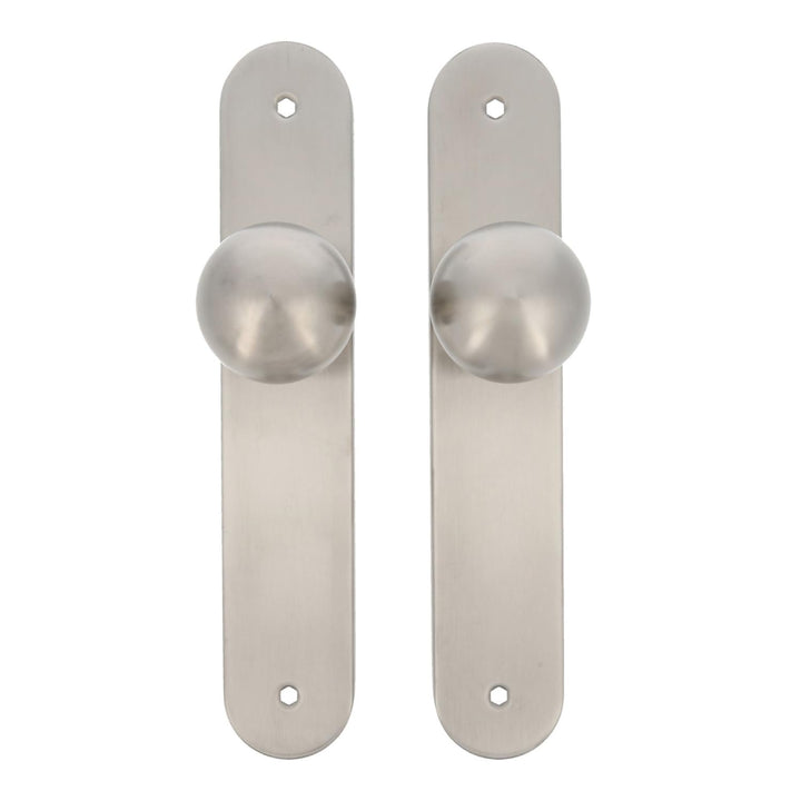 Amig - Runde Drehknauf-Set für Innentüren Mod. 11GP | Ø 62 x 77 mm | rechteckige Plattenverkleidung