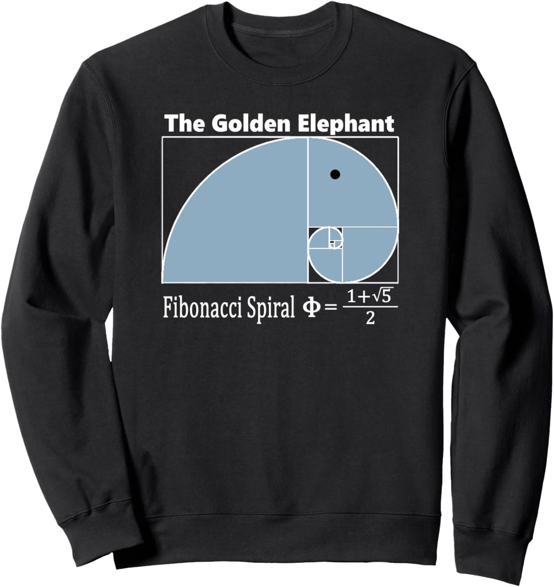 Fibonacci Spirale - Der goldene Elefant Mathe Sweatshirt