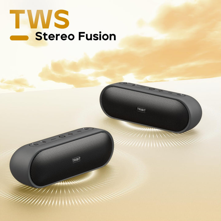 Tribit tragbarer Bluetooth-Lautsprecher XSound Plus 2, drahtloser Lautsprecher 30W mit XBass, IPX7,