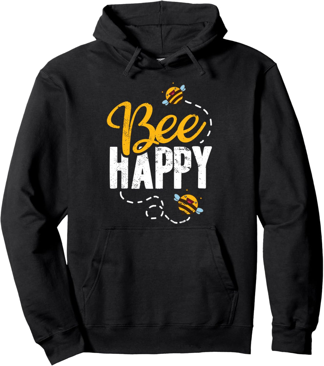BEE HAPPY | Imker Bienenzucht Imkerei Bienen Fan Wortspiel Pullover Hoodie