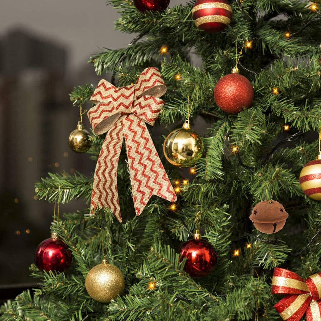 EXCEART DIY Glocken 12 Stück Rostige Klingelglocken Sternausschnitt Weihnachten Mentale Handwerk für
