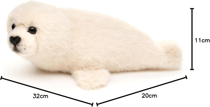 Uni-Toys - Seehund weiss - 32 cm (Länge) - Plüsch-Robbe - Plüschtier, Kuscheltier Robbenbaby weiss (