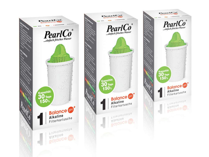 PearlCo - Alkaline Classic Pack 3 Filterkartuschen für basisches Wasser - passend zu Brita Classic B