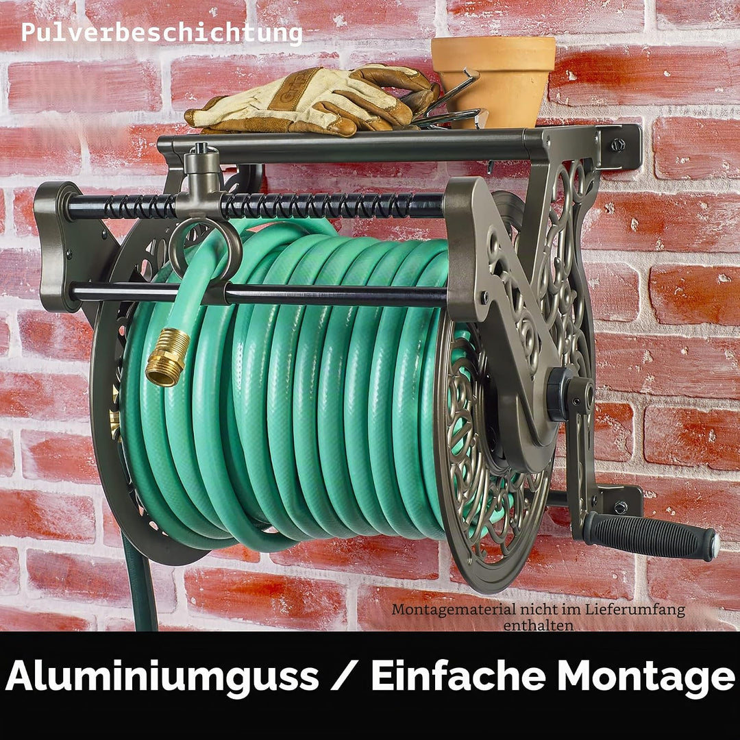 Liberty Garden 707 Decorative Wall Mount Garden Guide Hose Reel, Bronze Schlauchführung, Schlauchfüh