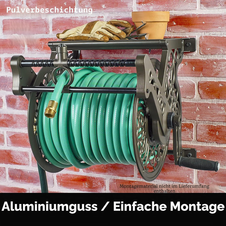 Liberty Garden 707 Decorative Wall Mount Garden Guide Hose Reel, Bronze Schlauchführung, Schlauchfüh