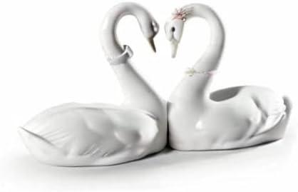 LLADRÓ Figur Schwanenpaar. Schwan. Porzellan.