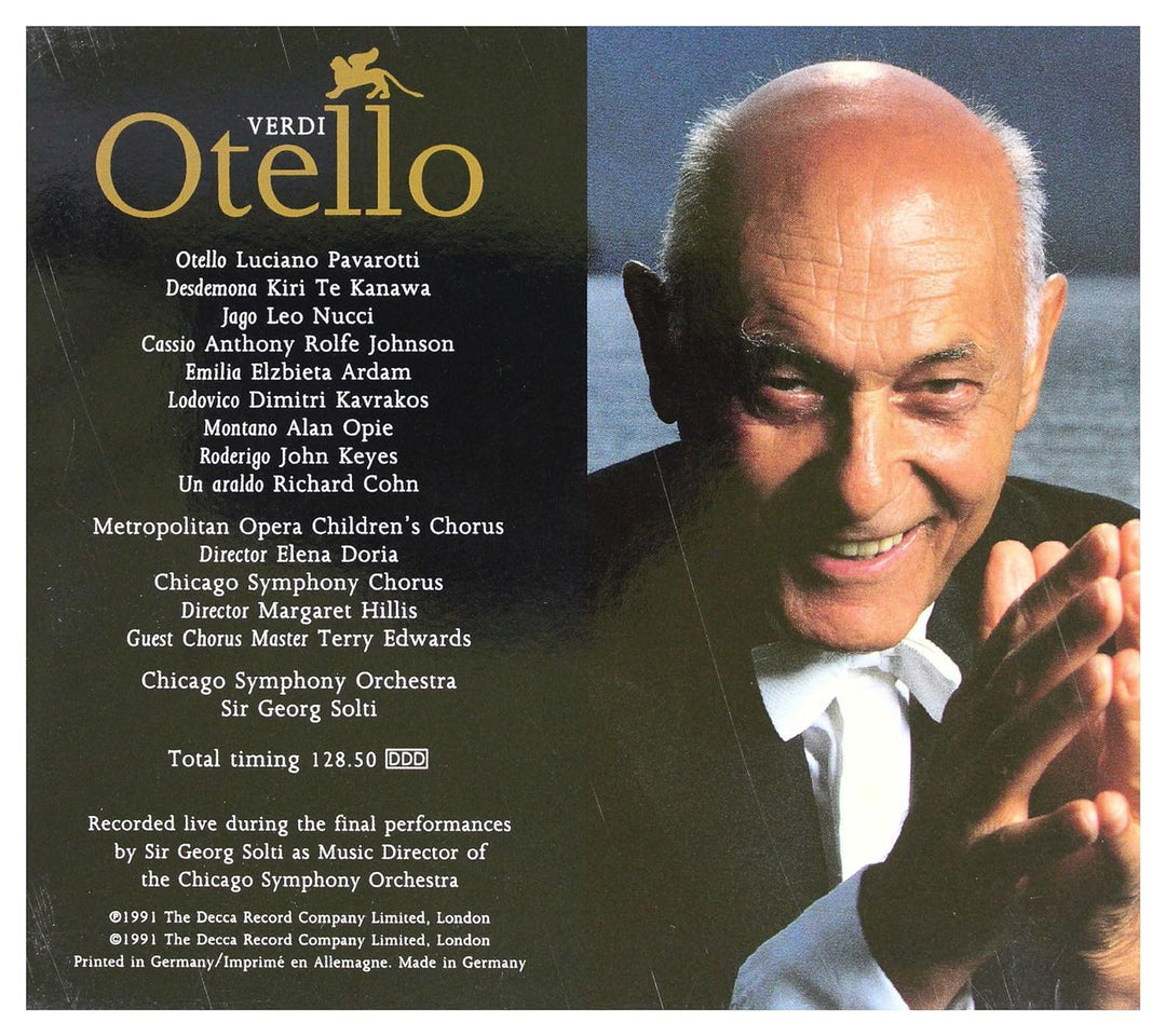 Otello (Gesamtaufnahme ital.), Audio-CD